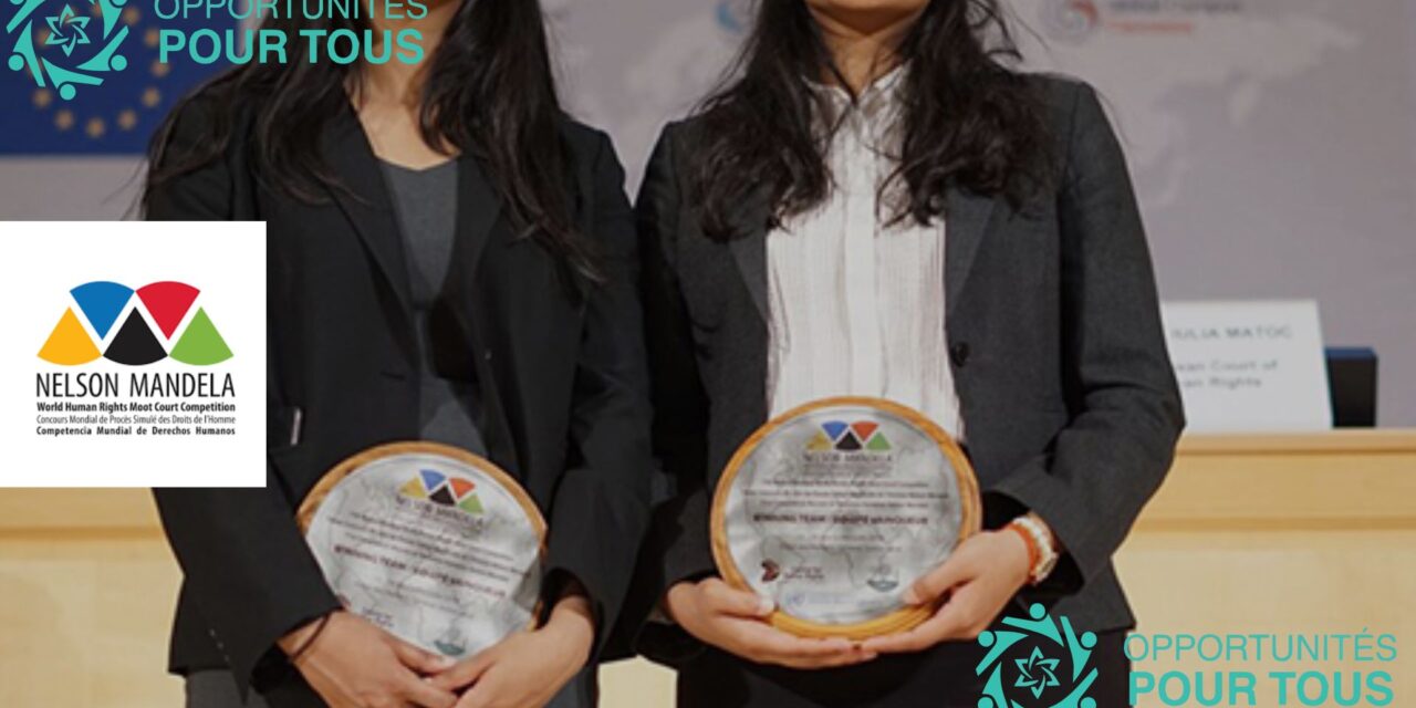 Appel à inscription pour la compétition internationale de droit humain – Facultés