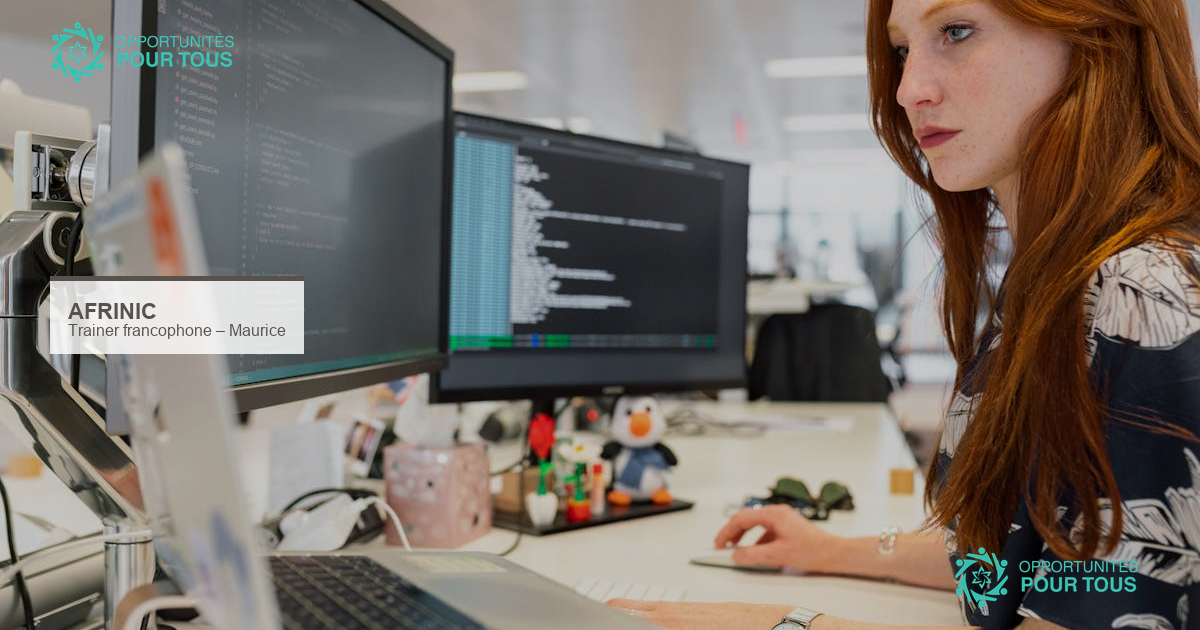 AFRINIC recrute un Trainer francophone en réseaux et Internet (Maurice)
