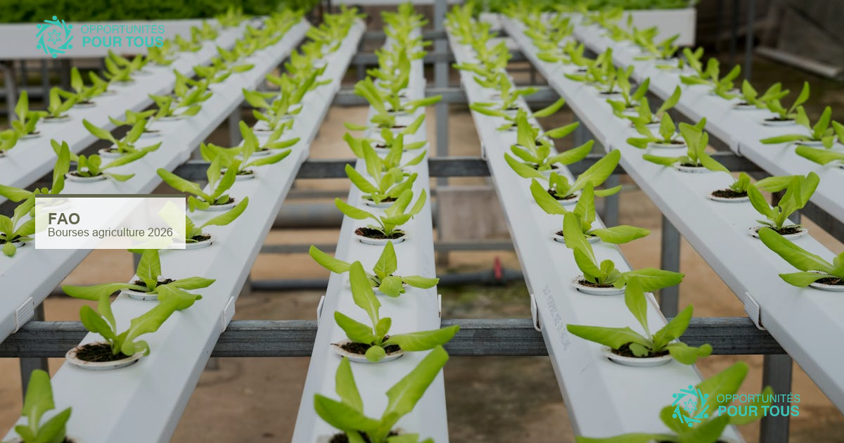 Bourses FAO 2026 : formations en agriculture mondiale entièrement financées