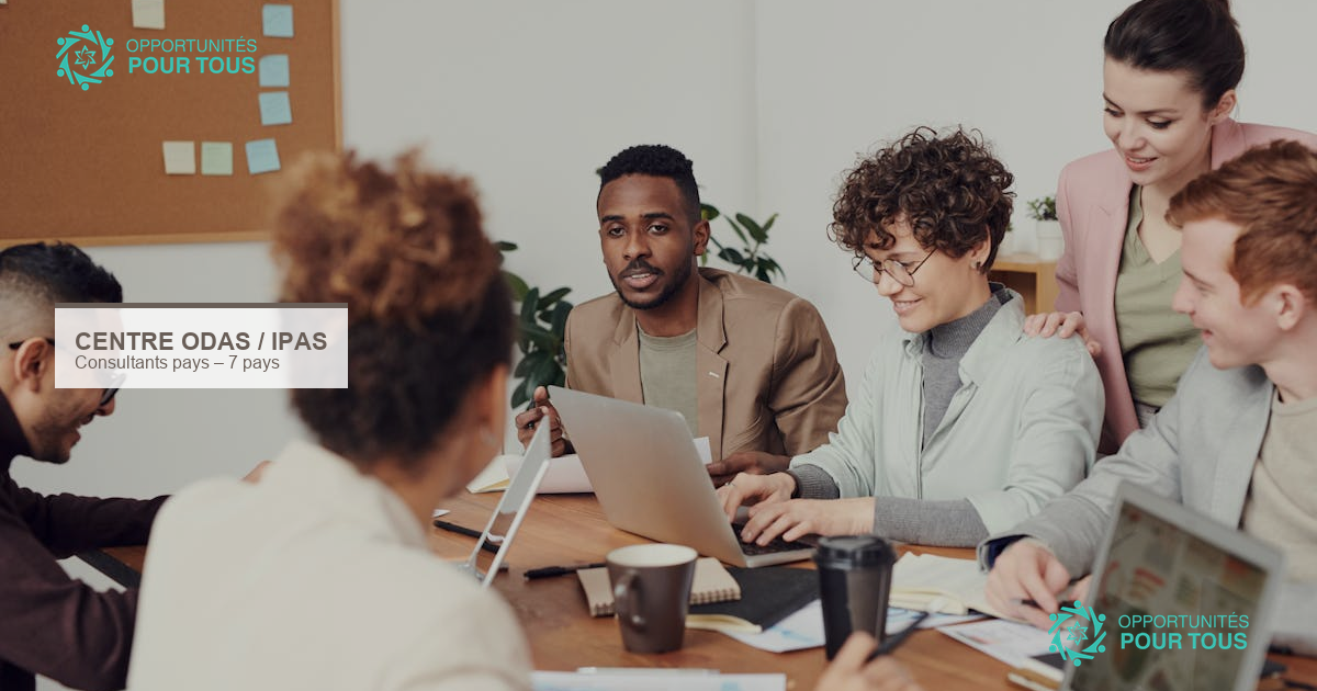 Centre ODAS recrute des consultants pays en Afrique francophone (7 pays)