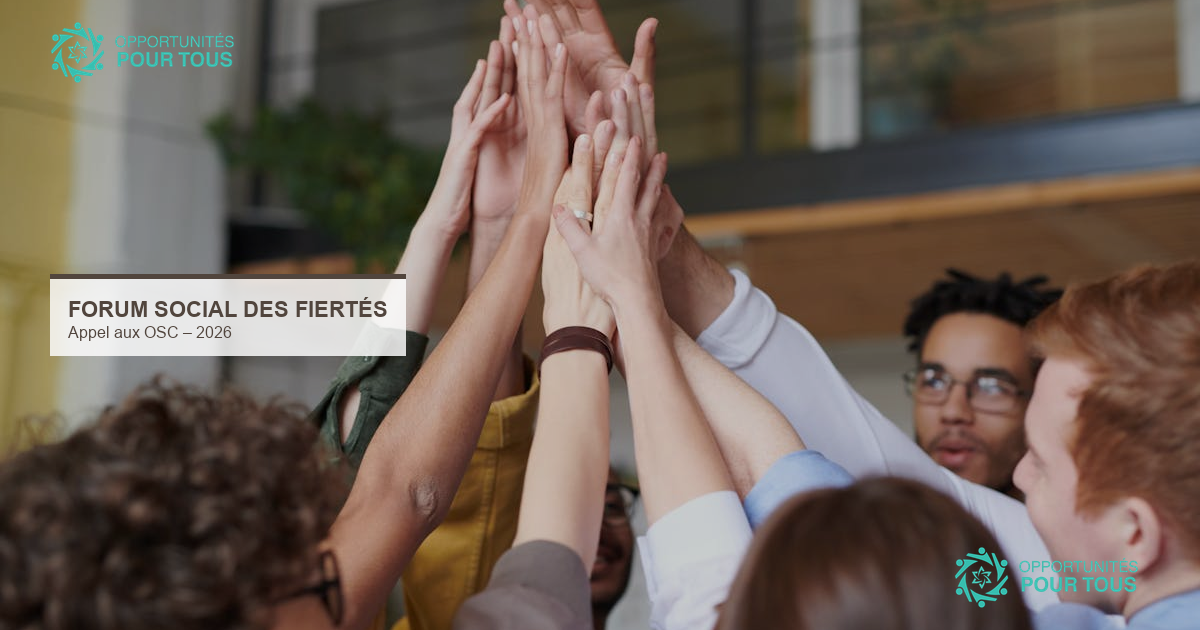 Forum Social des Fiertés 2026 : appel aux organisations de la société civile