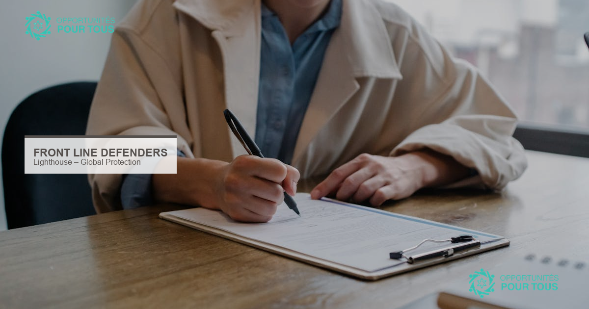 Front Line Defenders recrute un Coordinateur Financier – Lighthouse Fund