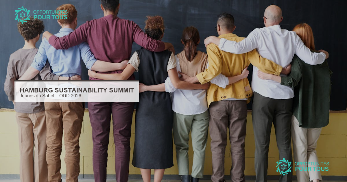 Hamburg Sustainability Summit 2026 : jeunes du Sahel, postulez pour représenter votre région