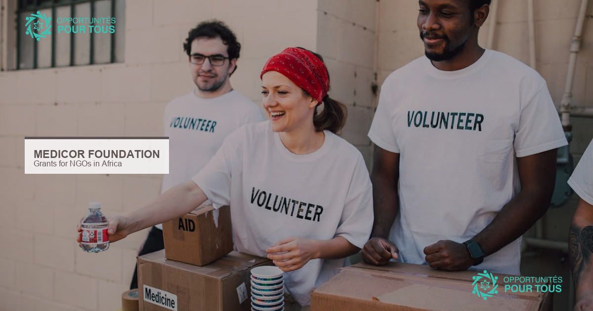 Medicor Foundation : subventions pour ONG en Afrique (santé, éducation, moyens de subsistance)