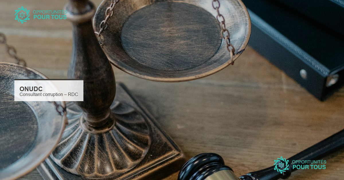 ONUDC recrute un consultant national en gestion des risques de corruption en RDC (minerais critiques)
