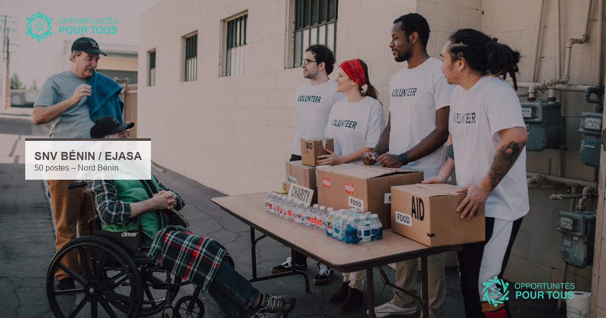 SNV Bénin recrute 50 profils pour le projet EJASA : facilitateurs, coachs et superviseurs