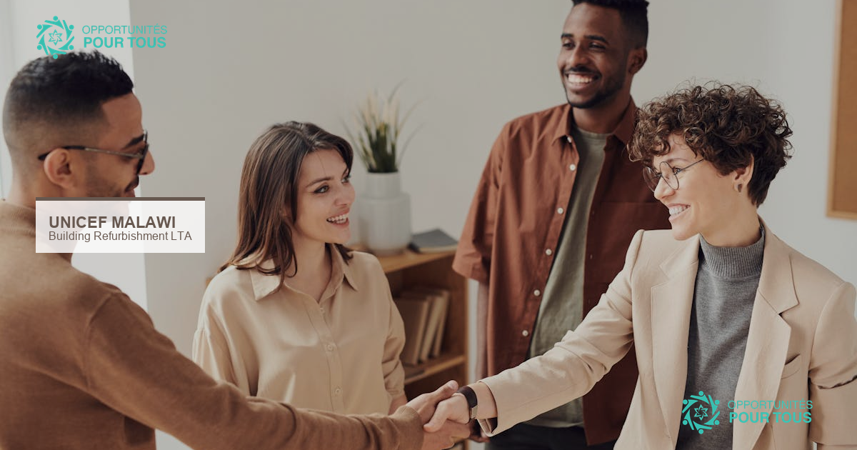 UNICEF Malawi : appel d&rsquo;offres pour services de rénovation de bâtiments (LTA)