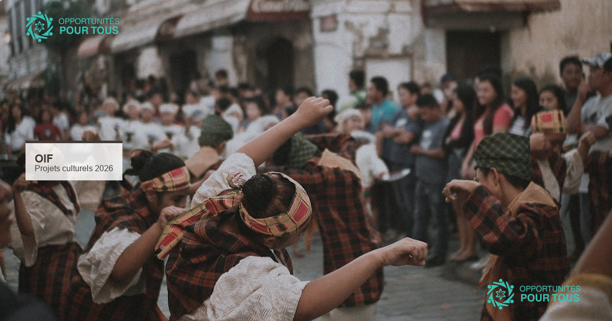Appel à projets culturels OIF 2026 – Édition, cinéma et arts de la scène