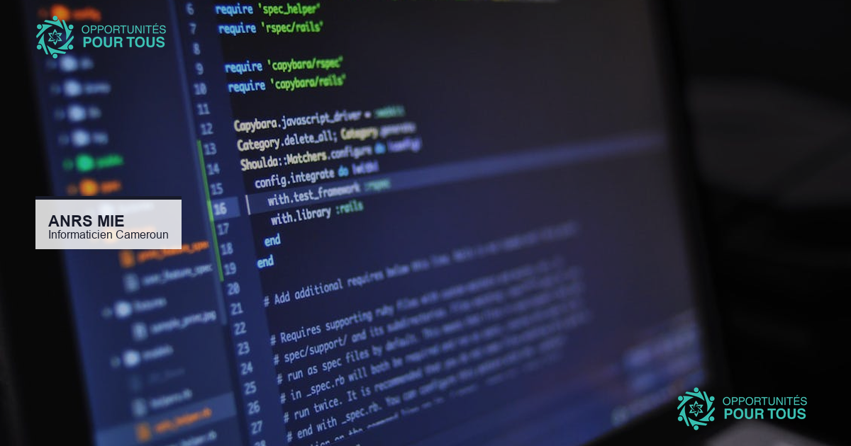 ANRS MIE Cameroun recrute un(e) Informaticien(ne) – Yaoundé