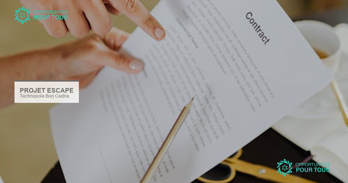 Recrutement – 3 postes dans le cadre du projet ESCAPE | Technopole Borj Cedria