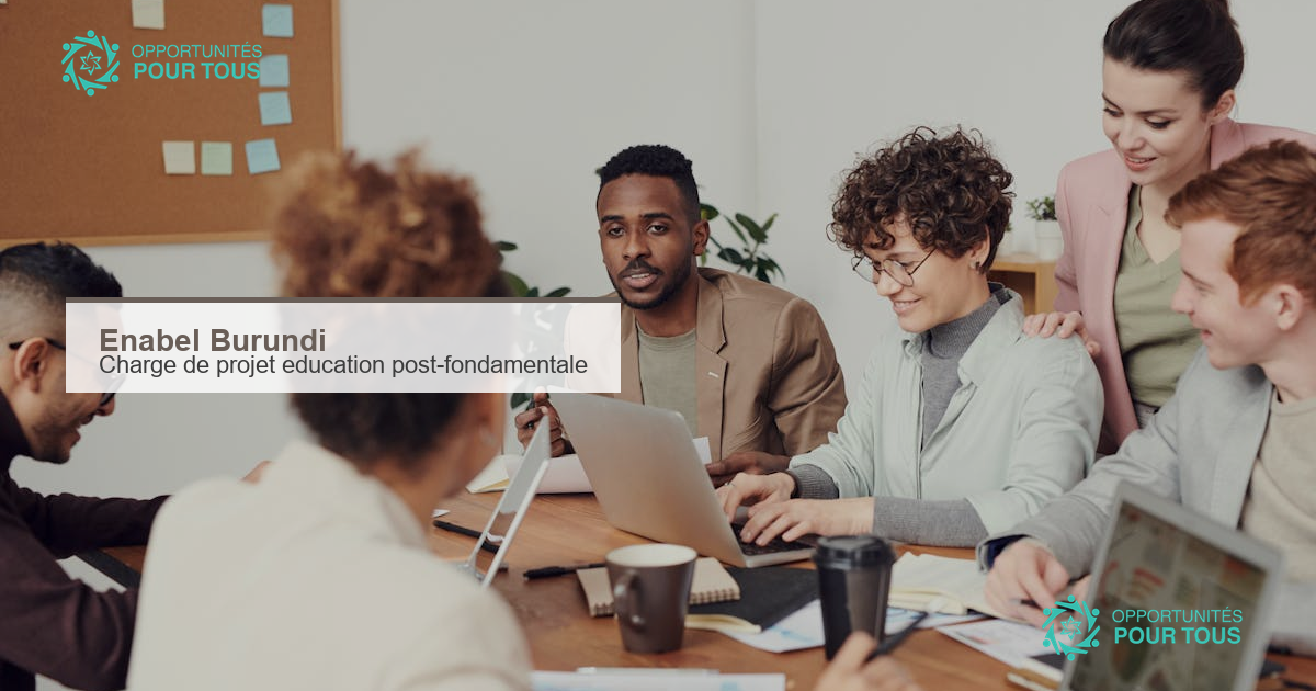 Enabel Burundi recrute un(e) Chargé(e) de projet en éducation post-fondamentale