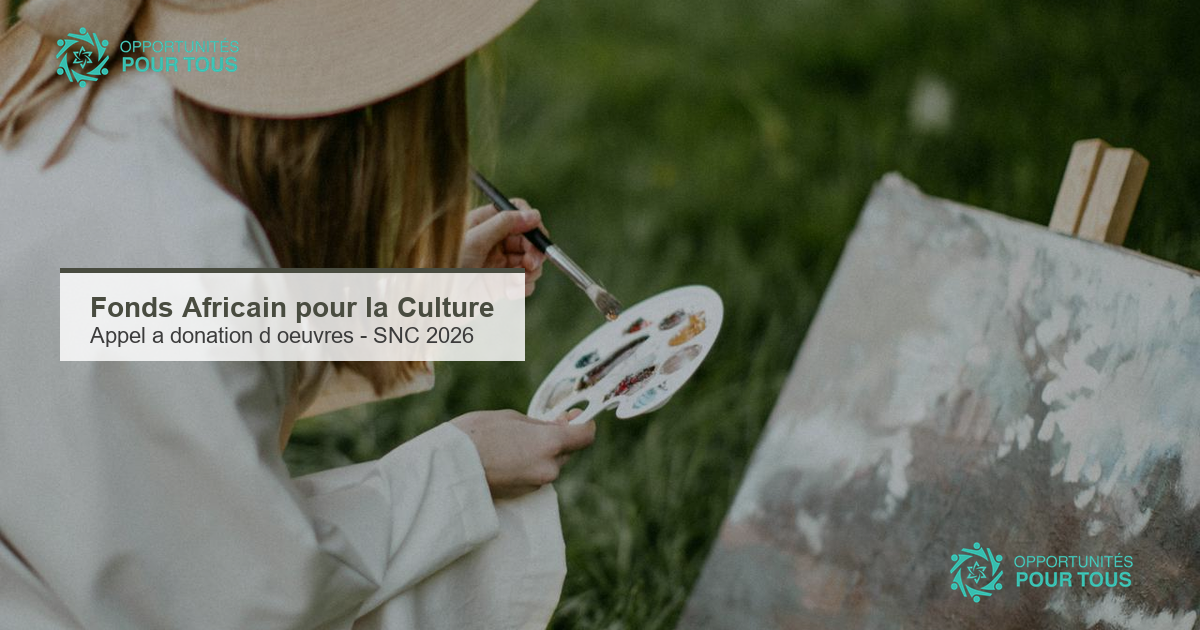 Semaine Nationale de la Culture 2026 : le Fonds Africain pour la Culture lance un appel a donation d&rsquo;oeuvres
