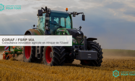 CORAF recrute un consultant individuel pour faciliter l&rsquo;innovation agricole dans le cadre du FSRP WA