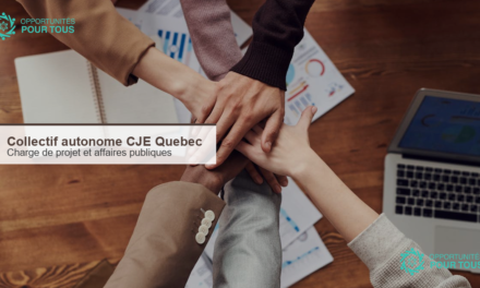 Le Collectif autonome des CJE du Quebec recrute un(e) charge(e) de projet et affaires publiques
