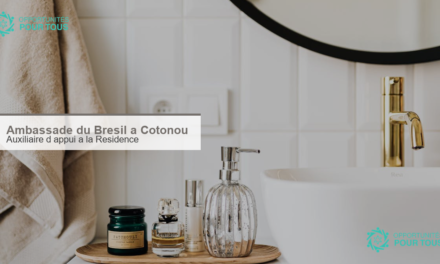 Ambassade du Bresil a Cotonou : recrutement d&rsquo;un(e) auxiliaire d&rsquo;appui a la Residence de l&rsquo;Ambassadeur