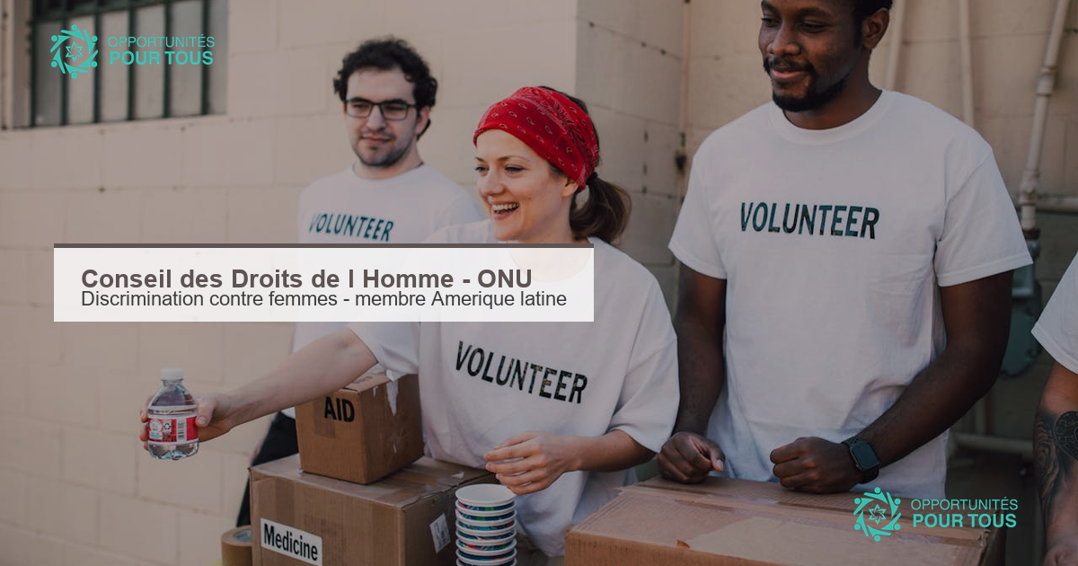 Conseil des Droits de l&rsquo;Homme de l&rsquo;ONU : appel a candidatures – membre Amerique latine et Caraibes du Groupe de travail sur la discrimination contre les femmes
