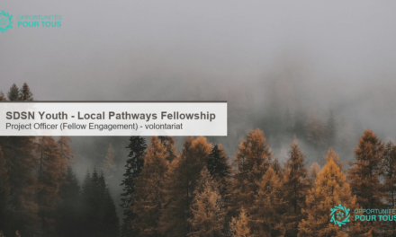 SDSN Youth recrute un(e) Project Officer (Fellow Engagement) en volontariat pour la Local Pathways Fellowship