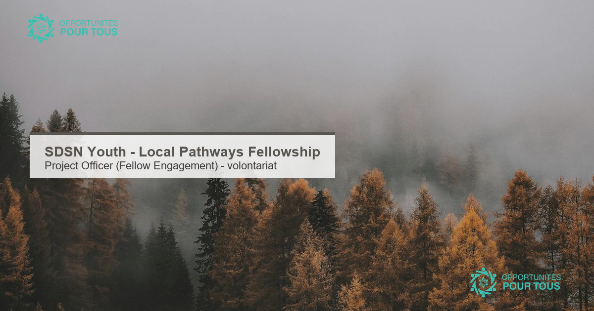 SDSN Youth recrute un(e) Project Officer (Fellow Engagement) en volontariat pour la Local Pathways Fellowship