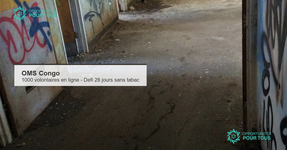 OMS Congo recrute 1000 volontaires en ligne pour le Defi 28 jours pour arreter le tabac