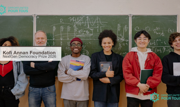 Kofi Annan Foundation : NextGen Democracy Prize 2026 pour les jeunes leaders de la democratie