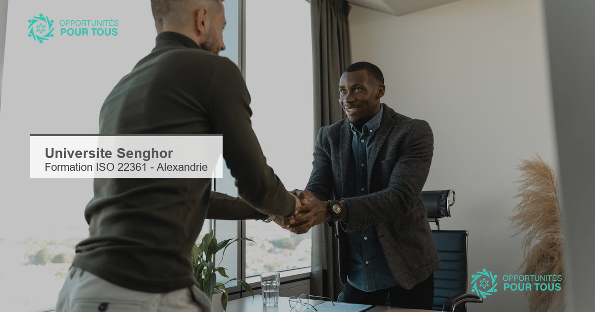 Formation certifiante ISO 22361 en management de crise à l&rsquo;Université Senghor d&rsquo;Alexandrie