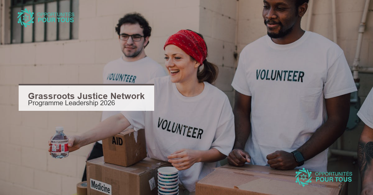 Programme gratuit de Leadership 2026 en justice communautaire – Grassroots Justice Network