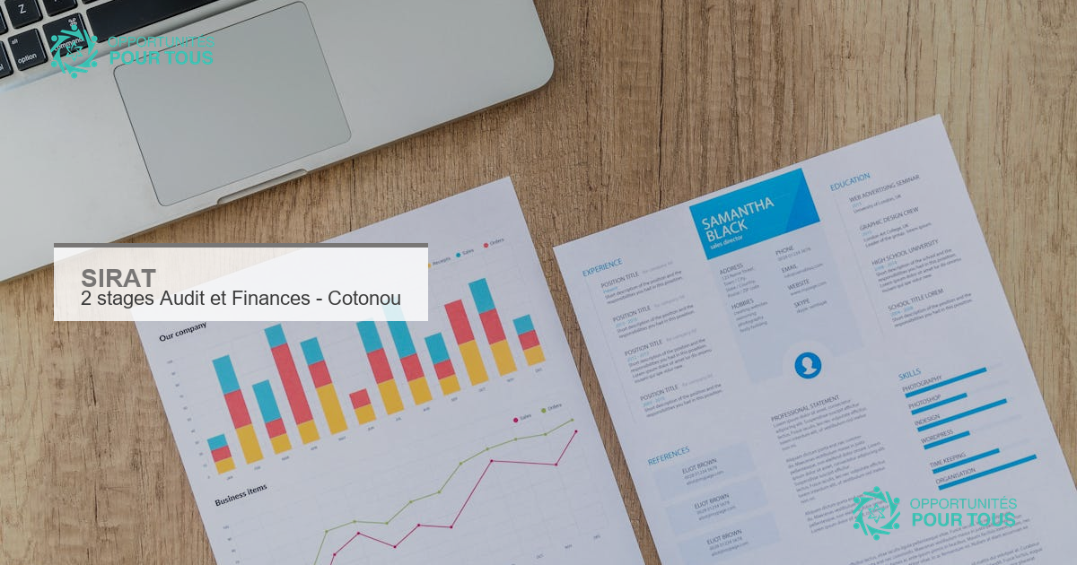 SIRAT recrute 2 stagiaires en audit interne et trésorerie à Cotonou – 6 mois