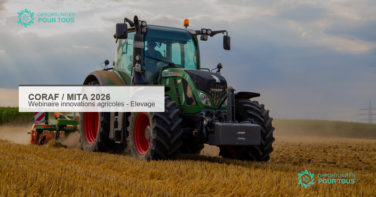 Webinaire CORAF/MITA 2026 : préparez votre candidature pour les innovations agricoles et le Prix Abdoulaye Touré