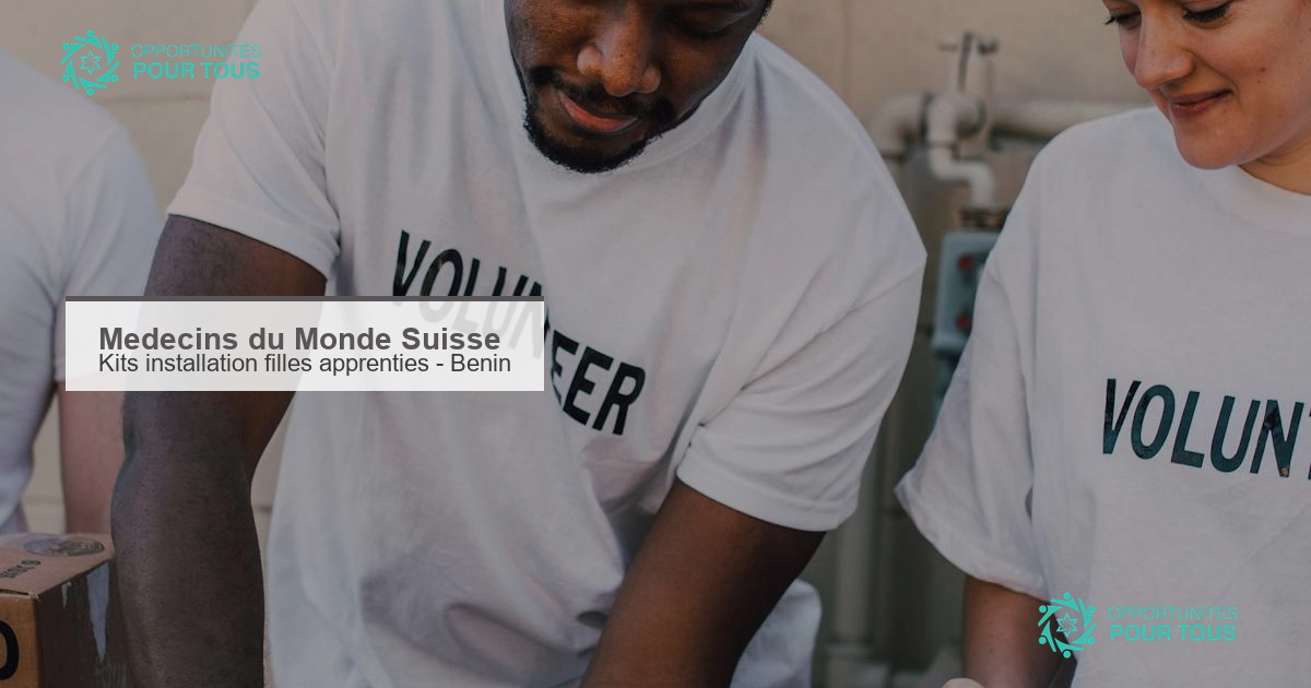 Médecins du Monde Suisse au Bénin : appel d&rsquo;offres pour kits d&rsquo;installation de jeunes filles apprenties