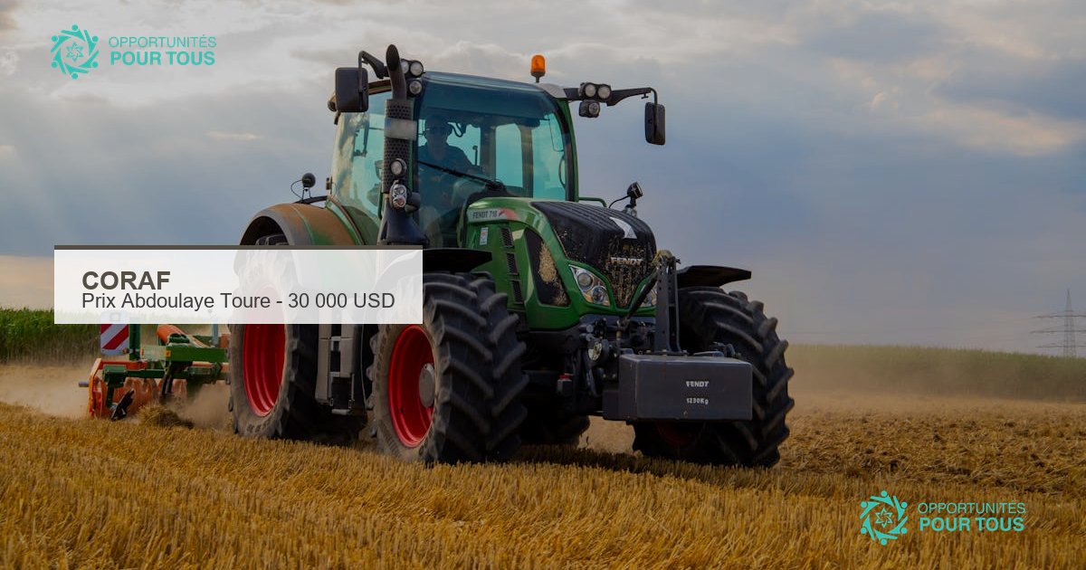 Prix Abdoulaye Touré 2026 du CORAF : 30 000 USD pour les innovations agricoles à fort impact