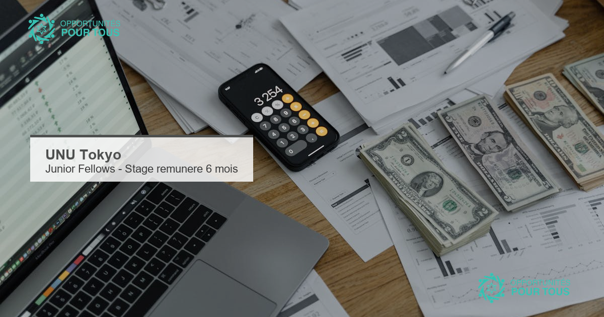 Stage rémunéré de 6 mois à l&rsquo;UNU Tokyo : Junior Fellows Programme automne 2026