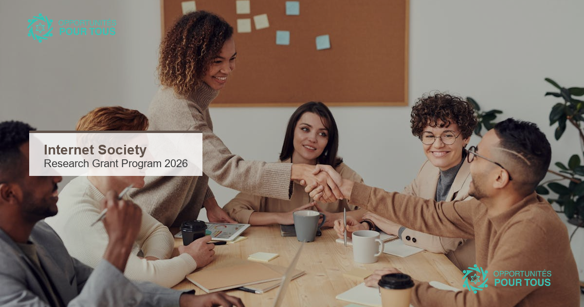Internet Society Research Grant Program 2026 : webinaires d&rsquo;info + candidatures ouvertes