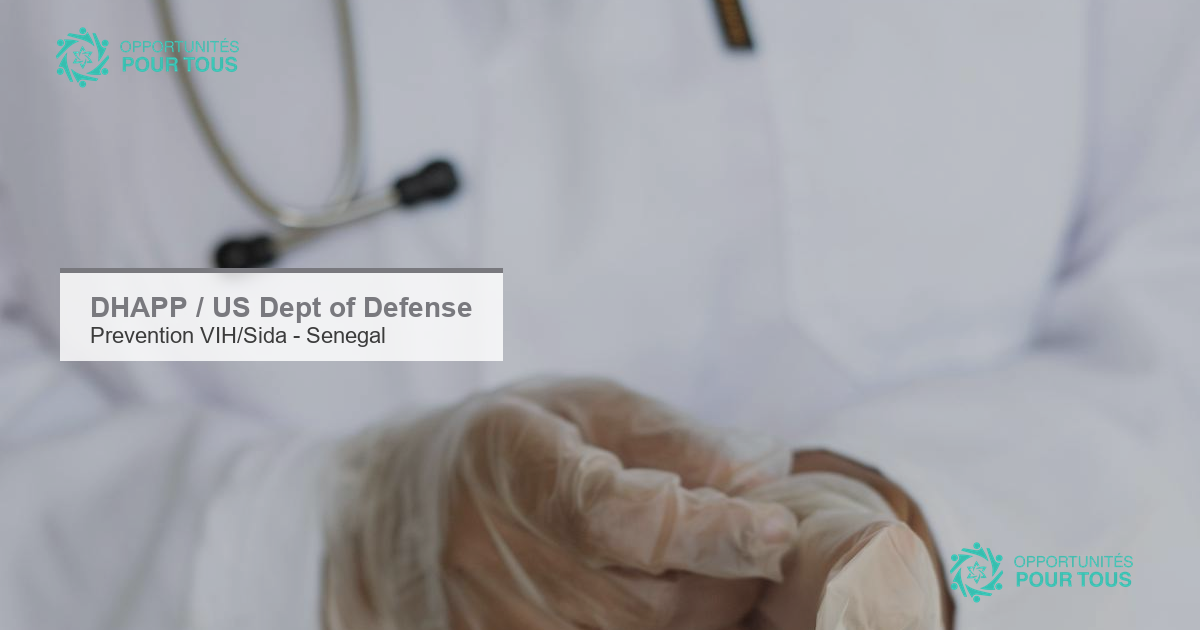 DHAPP : appel à projets pour la prévention du VIH/SIDA au sein des forces militaires sénégalaises