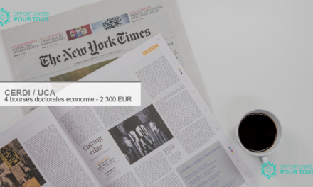 4 bourses doctorales en économie au CERDI en France : 2 300 €/mois sur 3 ans