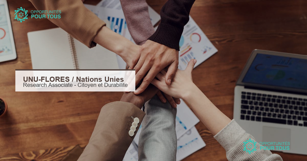 UNU-FLORES recrute un(e) Research Associate en Citizen Science et Durabilité