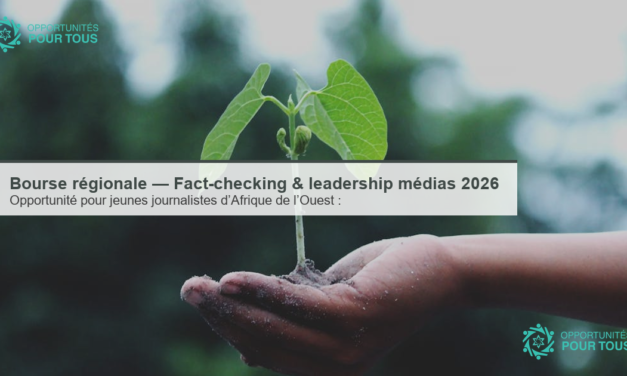 Bourse régionale — Fact-checking & leadership médias 2026