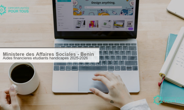 Benin : aides financieres aux etudiants handicapes pour l&rsquo;annee universitaire 2025-2026 (depot jusqu&rsquo;au 22 mai)