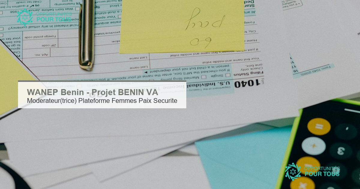 WANEP Benin : recrutement d&rsquo;un(e) moderateur(trice) pour la Plateforme Femmes, Paix et Securite (BENIN VA)