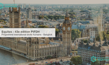 Equitas : 43e edition du Programme International de Formation aux Droits Humains (PIFDH) a Bangkok