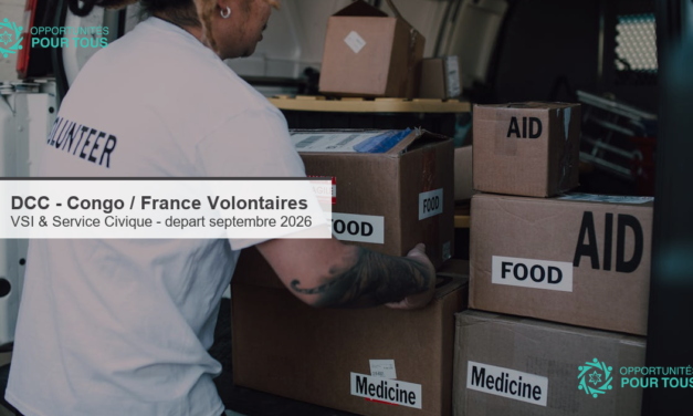 DCC : 2 missions de volontariat de reciprocite au depart du Congo (VSI et Service Civique) pour septembre 2026