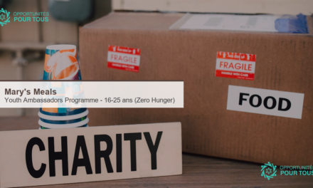 Mary&rsquo;s Meals : appel a candidatures pour le programme Youth Ambassadors (jeunes 16-25 ans, objectif Zero Hunger)