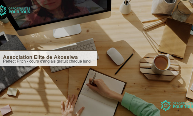 Association Elite de Akossiwa : PERFECT PITCH – formation gratuite d&rsquo;anglais chaque lundi soir