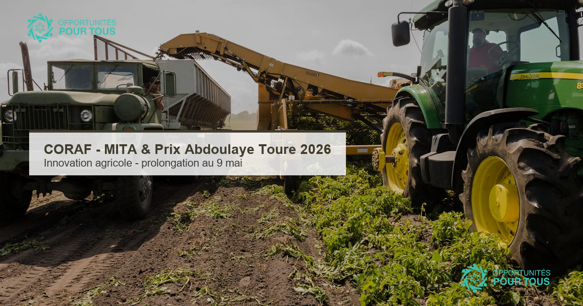 CORAF : la date limite est prolongee au 9 mai pour MITA et le Prix d&rsquo;Innovation Agricole Abdoulaye Toure 2026