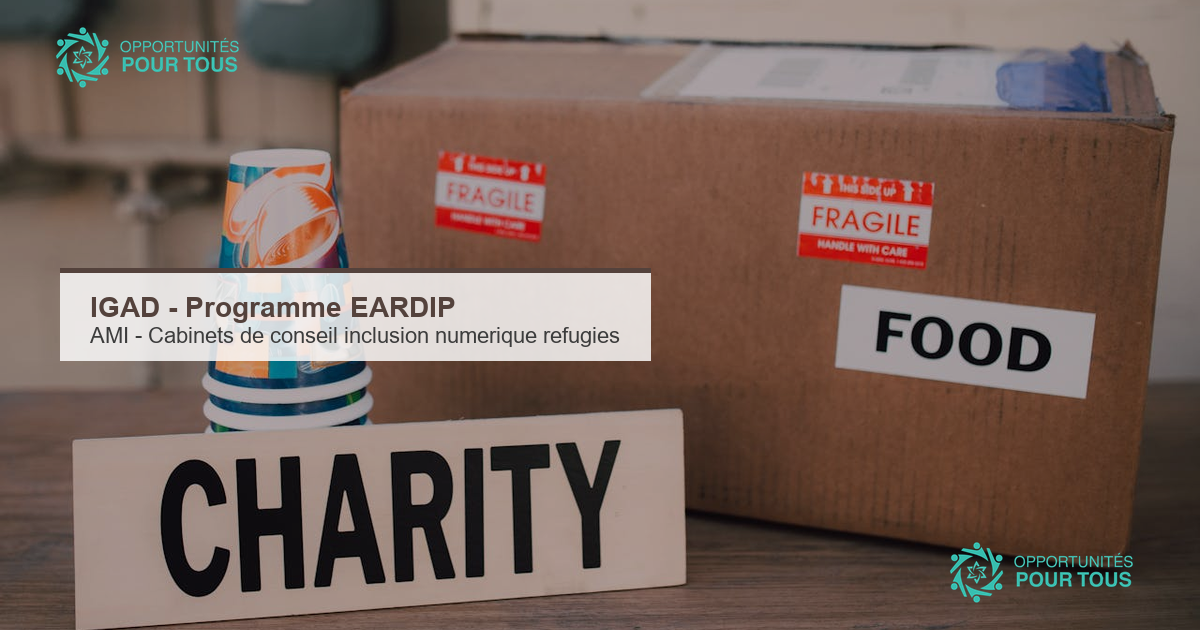 IGAD – EARDIP : appel a manifestation d&rsquo;interet pour des cabinets de conseil sur l&rsquo;inclusion numerique des refugies