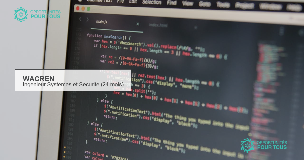 WACREN recrute un(e) Ingenieur(e) Systemes et Securite pour l&rsquo;infrastructure numerique de la recherche et de l&rsquo;education en Afrique