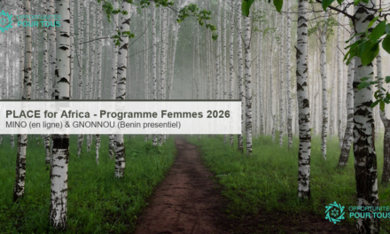 PLACE for Africa : candidatures ouvertes pour le Programme Femmes 2026 (parcours MINO en ligne et GNONNOU au Benin)