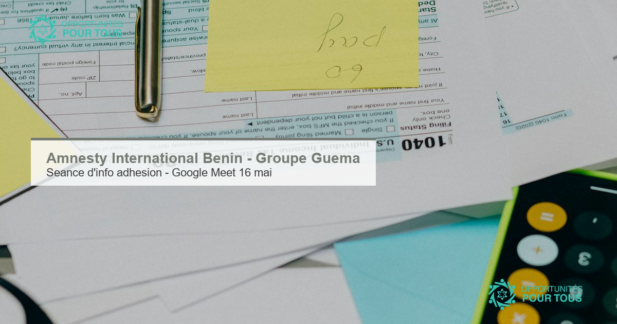 Amnesty International Benin : seance d&rsquo;information en ligne sur les modalites d&rsquo;adhesion (groupe Guema)