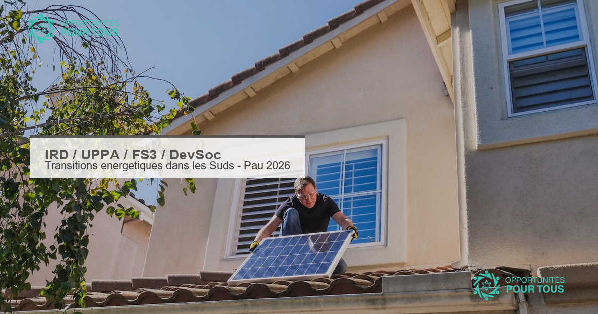 Journees thematiques 2026 a Pau : appel a participation sur les transitions energetiques dans les Suds (IRD / UPPA)