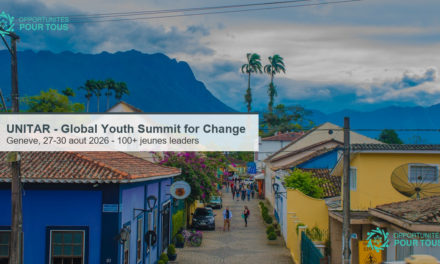 UNITAR – Global Youth Summit for Change (GYSC) : 100+ jeunes leaders a Geneve du 27 au 30 aout 2026