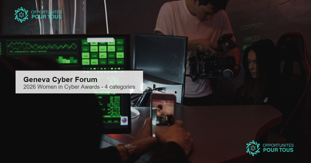 2026 Women in Cyber Awards : candidatures ouvertes aux organisations du monde entier (Geneva Cyber Forum)